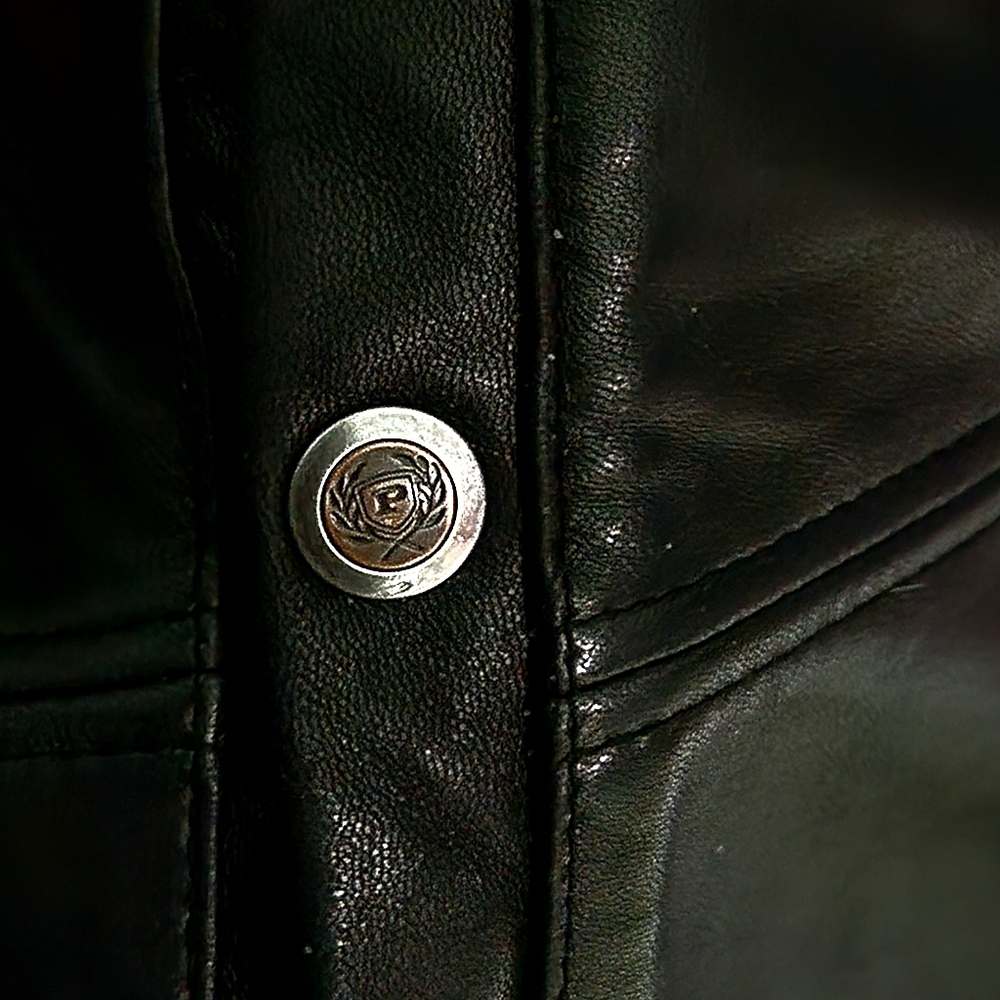 1 Of 1 Phat Farm Limited Edition Studded Premium Leather Coat Fur Lined 2X - Picture 13 of 14